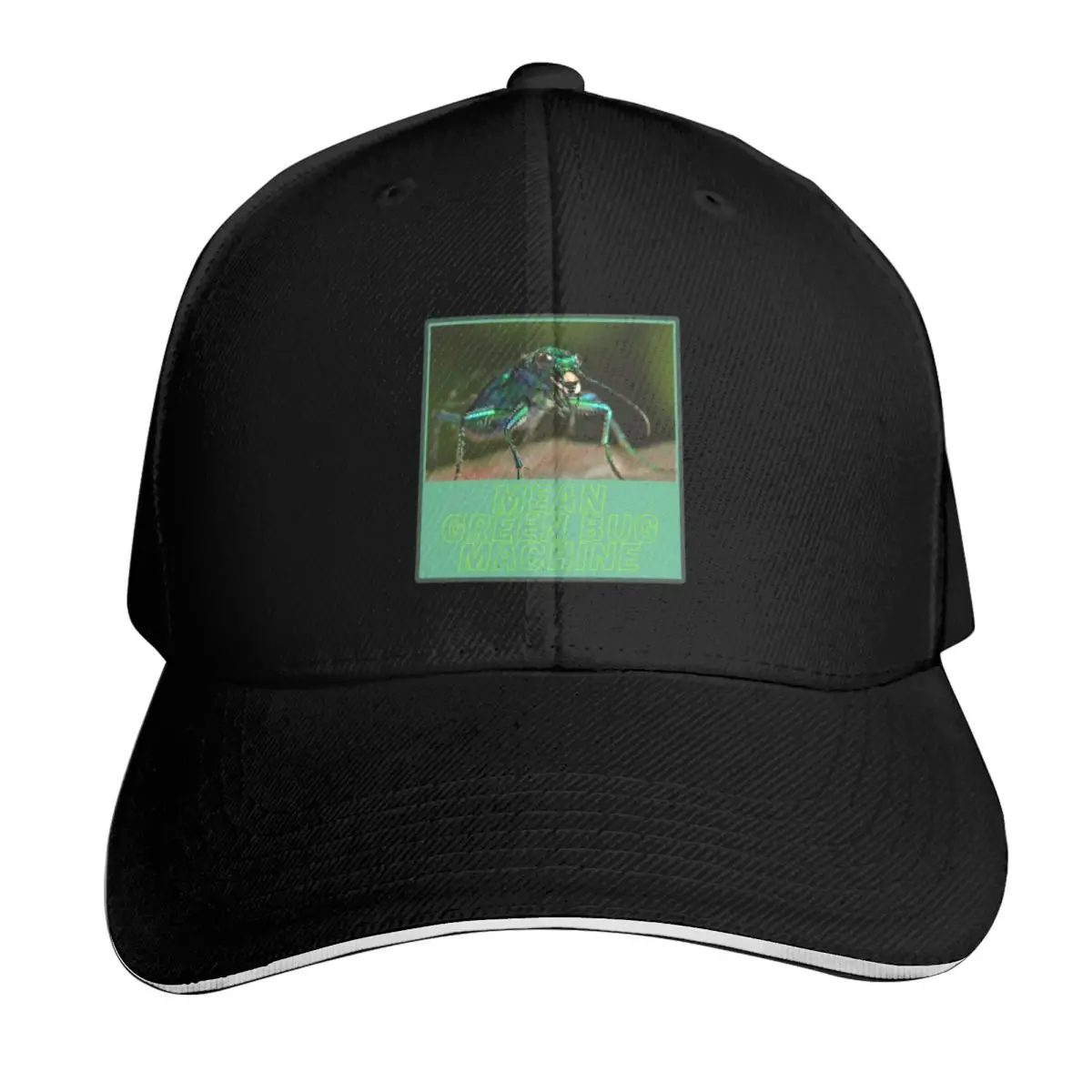 Mean Green Bug Machine Baseball Cap Moisture Wicking Quick Dry Curved Brim Classic Fit Low Profile Unstructured