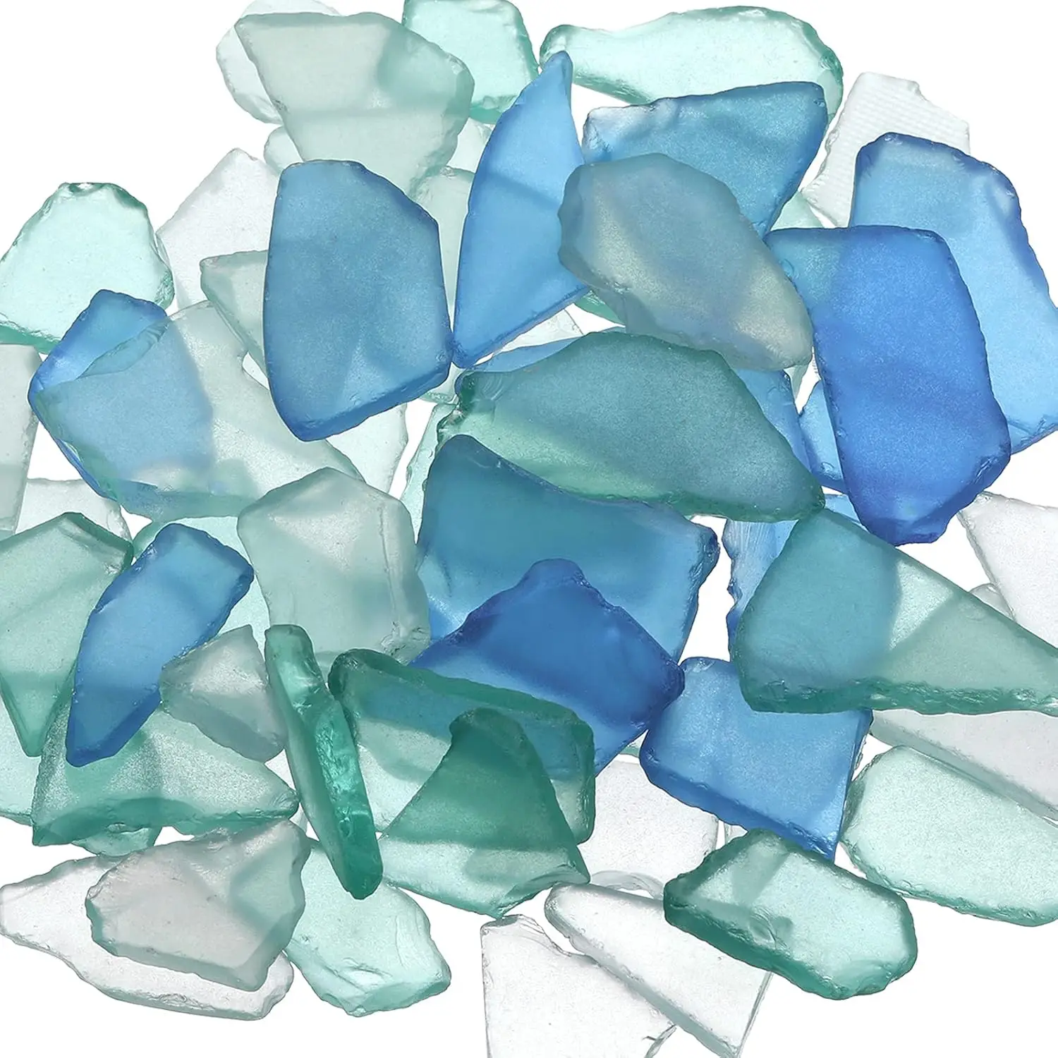 

Sea Glass for Crafts Seaglass Pieces Decor Flat Frosted Sea Glass Vase Filler Crushed for Beach Wedding Party Decor Home Aquariu
