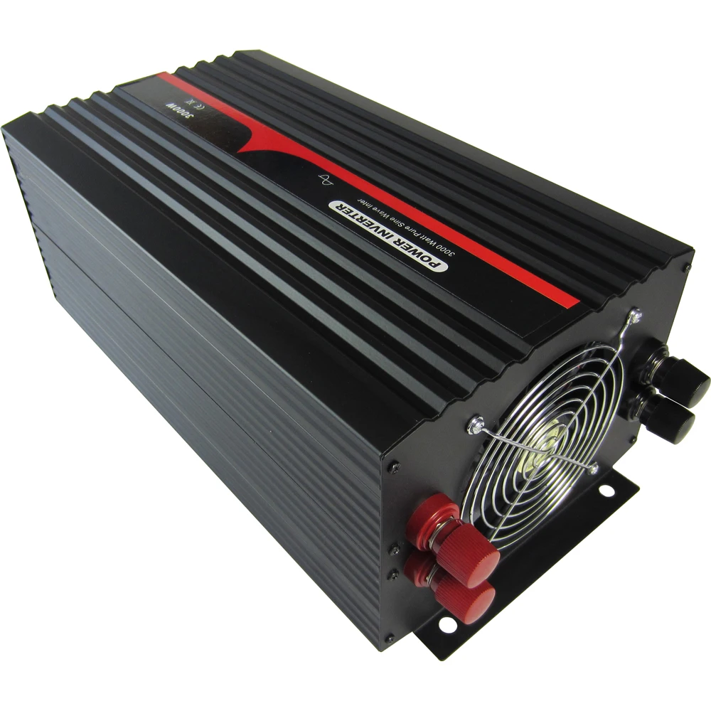 3000VA/3000W Single Phase Pure Sine Wave Inverter 12V 24V 48V DC TO 100~120VAC, 220~240VAC Output Industrial Frequency