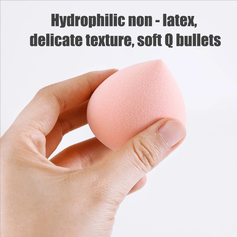 Lot de 1/3 œufs de maquillage pêche, doux, ne mange pas de poudre, tremper dans l'eau pour devenir grand, humide et sec, éponge bouffante de maquillage, rose