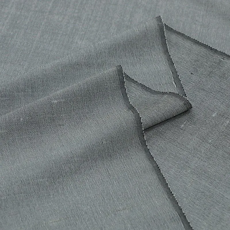 Heavyweight tussah silk double-palace color woven fabric with for Hanfu clothing design