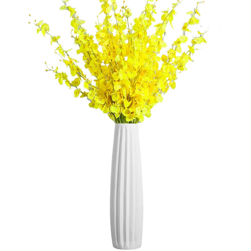 Manufacturer wholesale gifts Home decoration height 28 inches White ceramic high floor vase