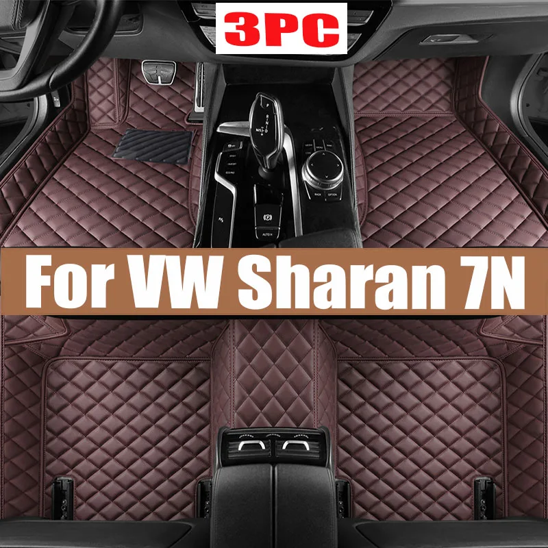 

Car Floor Mats For VW VW Sharan 7N 7seat 2010~2022 Auto Leather Floor Mat Rugs Pad Interior Parts Car Accessories 2012