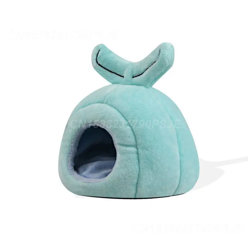 Pet Nest Hamster Hedgehog Winter Nest Soft Comfortable Small Animals Warm Cage Cave Bed Little Whale Tail Shaped Cotton House