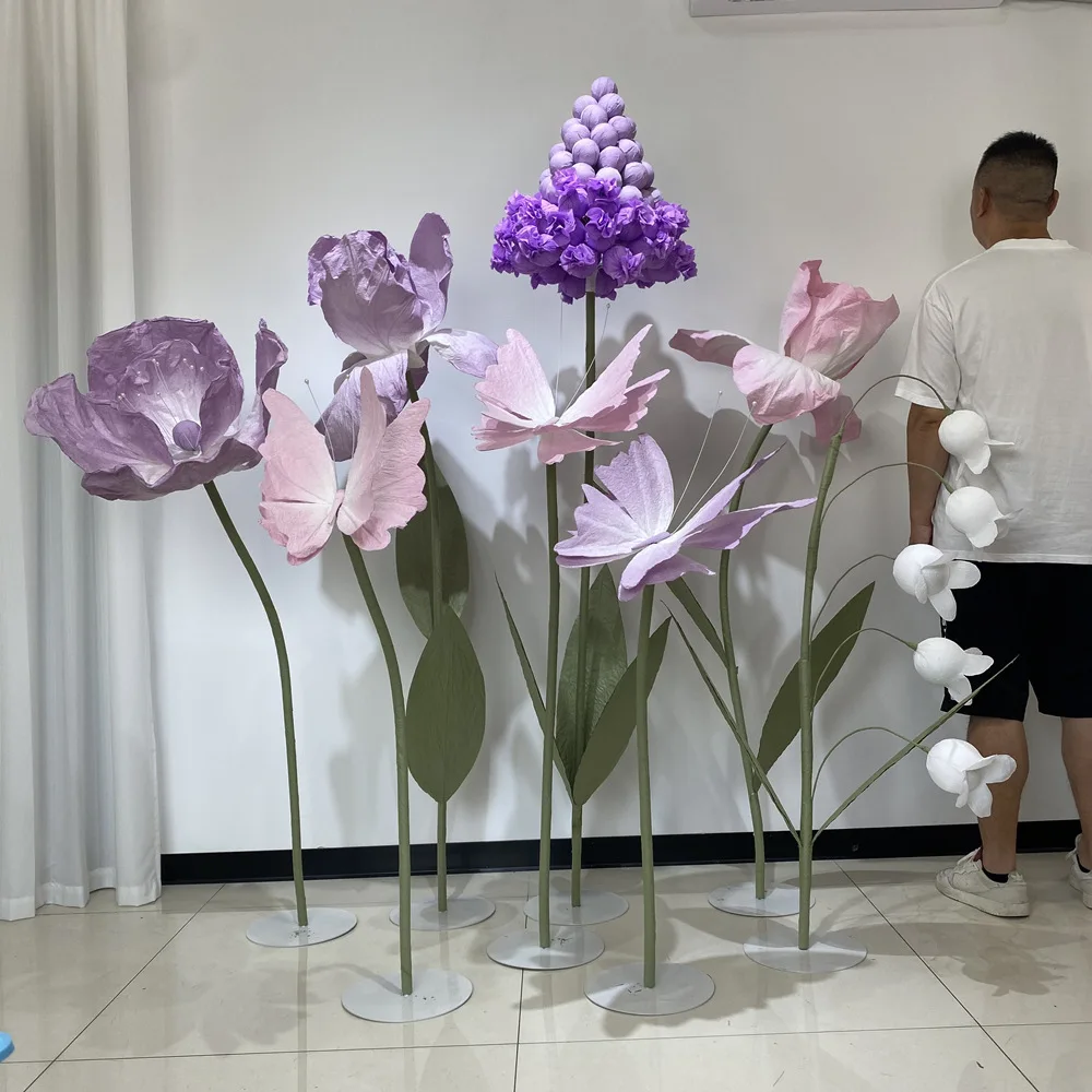Wedding Green Plants Flower Breeding Giant Handmade Paper Flowers Hyacinth Oriental Mall Meichen Window Decoration