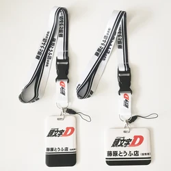 Japan Anime Initial D Neck Strap Lanyards Keyring Keychain Holder Work ID BUS Credit Card Pass Hang Rope Lariat JDM Accessories