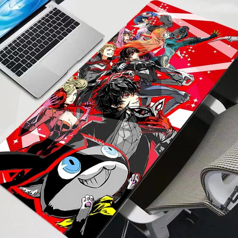 

Gaming Mouse Pad, Large Desk Mat, Anti-slip, Stitched Edges, Persona 5 Anime Print, Keyboard Pad for Gamer Home Office