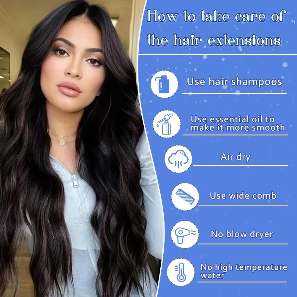 كليب في وصلات الشعر مشبك شعر بشري حقيقي Ins 70 جرام شعر طبيعي مفرود كليب في ملحقات لينة حريري غير مرئية حافة الشعر الحقيقي #6