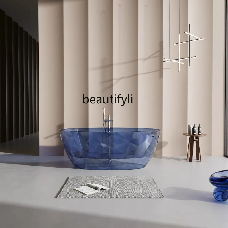

Acrylic Transparent Colored Diamond Bathtub Home Hotel Crystal Bathtub