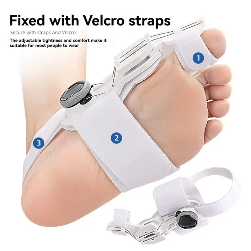 A98G-Bunion Correction Knob Adjustable Bunion Corrector Relief Splint Comfortable Toe Straightener With Silicone Pad
