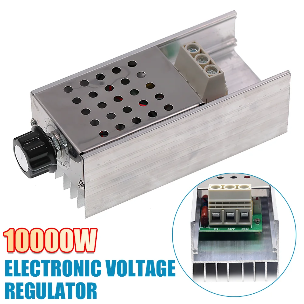 SCR Voltage Regulator AC 220V 10000W 25A Speed Controller High Power Electronic Regulator Temperature Control Dimmer Thermostat