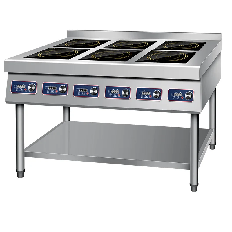 Induction cooker multi-head high-power 3500W cabinet Malatang pot stove 4 eyes six eyes kitchen equipment