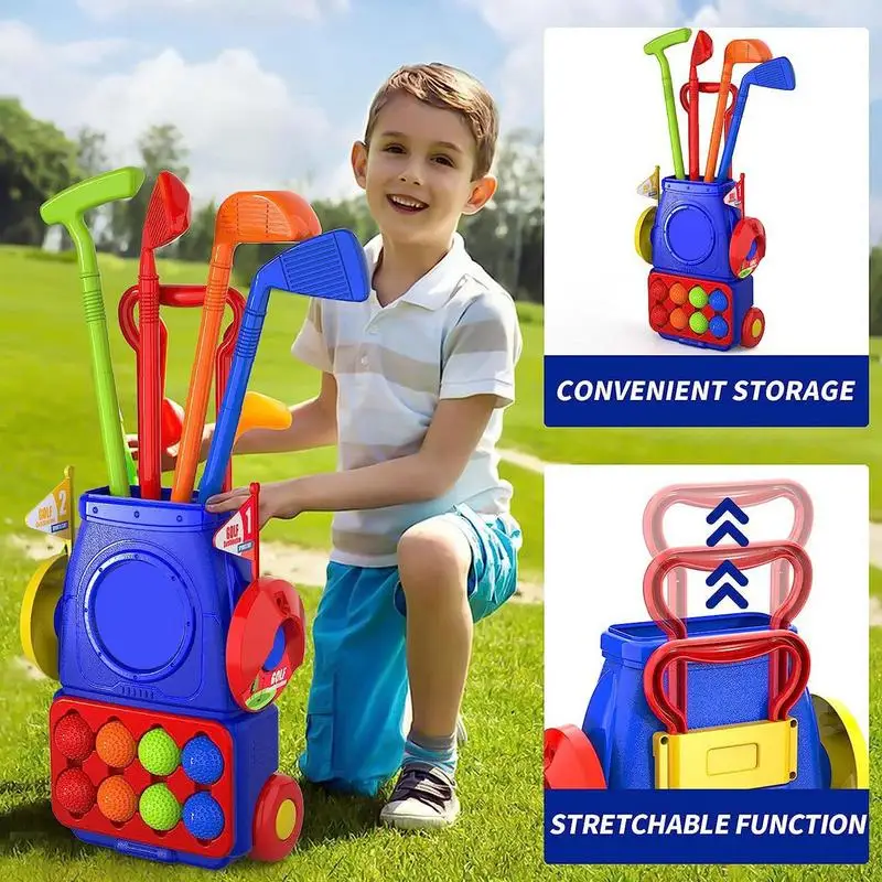 Toddlers Golf Set Kids Golf Clubs Kids Golf Suitcase Game Play Set For Boys Girls 1-8 Years Old Children Kids