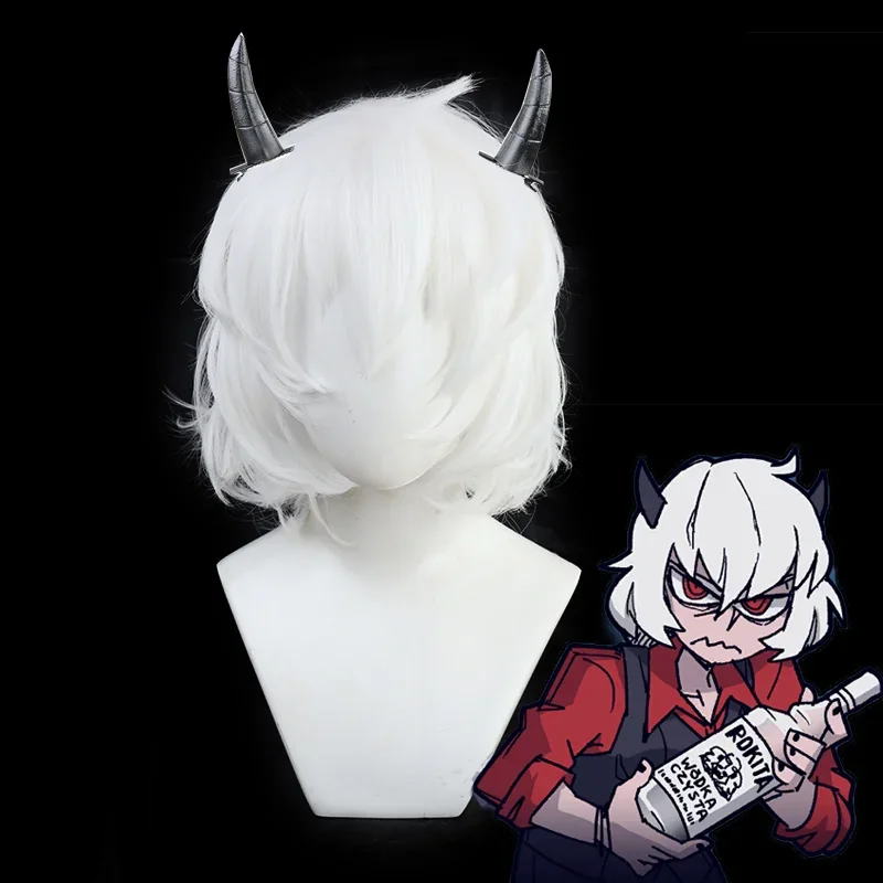 Game Helltaker the Awesome Demon Modeus Malina Lucifer Pandemonica Cerberus Satan Zdrada Cosplay Wig image 5