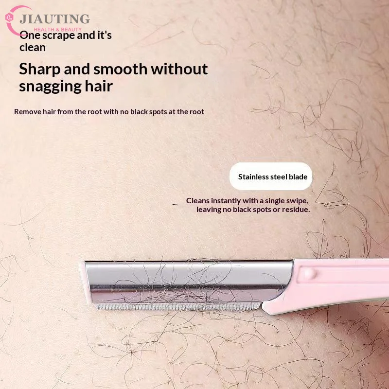 3 Pack Eyebrow Razors Sharp Safe Stainless Steel Blades Ergonomic Handle For Beginners Daily Beauty Makeup Trimming