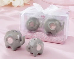 10pcs/lot(5boxes) Baby Favous Little Peanut Elephant Salt and Pepper Shakers Baby decoration Favors For Baby shower Party gift