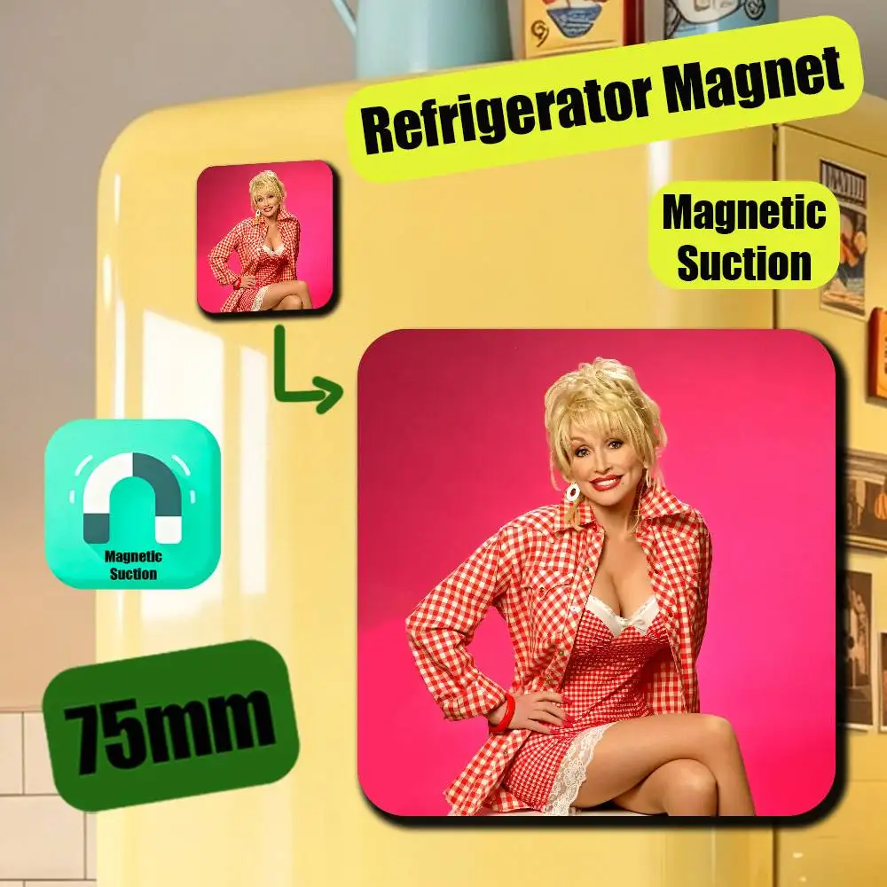 For Dolly Parton Refrigerator Magnets Metal Icebox Cabinet Custom Fridge Magnetic Card Cover