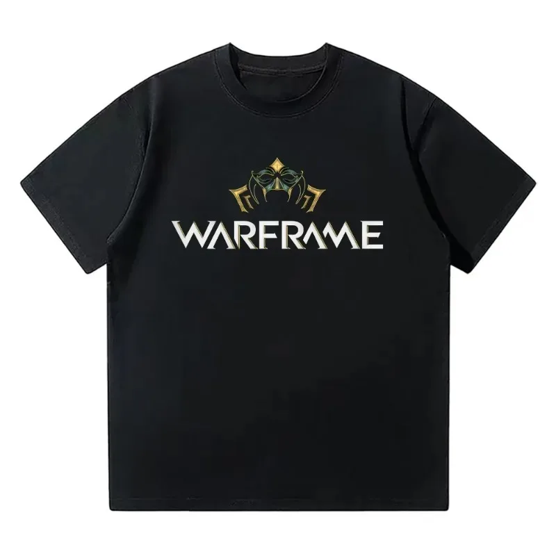 Warframe Lotus Symbo Camisetas Gráficas Warframe Roupas Masculinas Moda Mulheres Homens Crewneck Manga Curta Camisetas de Algodão Streetwear
