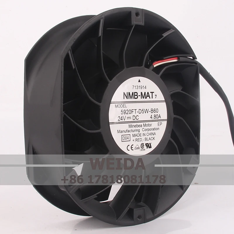 Imagem -03 - Grande Ventilador de Refrigeração do Fluxo de ar Ventilador para Nmb 12v 48v dc 24v 4.80a 172*152*51 mm 5920fl-d5w-b60