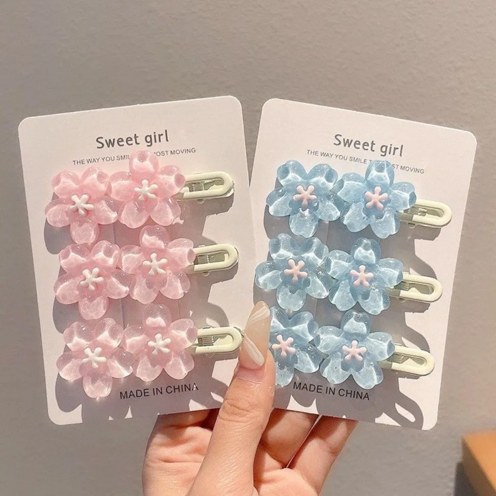 

Милые девушки, розовая заколка с вишневым цветком, синие, розовые заколки для волос, женский цветок, заколка с челкой в виде утконоса, женские милые аксессуары для головного убора