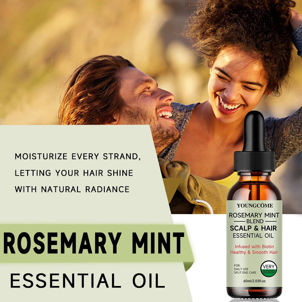 Hair Growth Essential Oil Rosemary Mint Hair Strengthening Oil Nourishing Treatment for Ends and Dry Organics Hair Care Oil