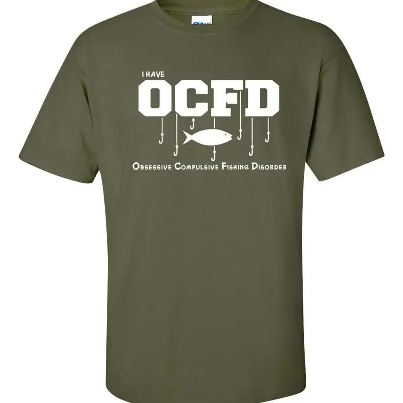 I Have OCFD Obsessive Compulsive Fishing Disorder Fish Hook Men's T Shirt 515