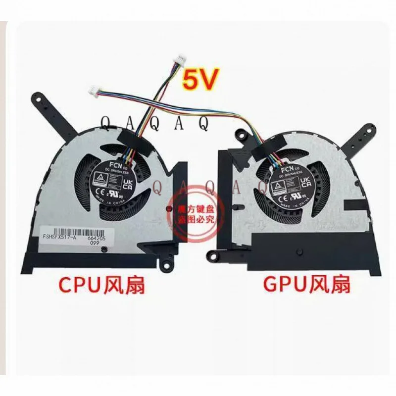 

QA CPU GPU Cooling Fan For ASUS FX517 FX517Z FX517ZR FX517ZC TUF AIR 2022 5V