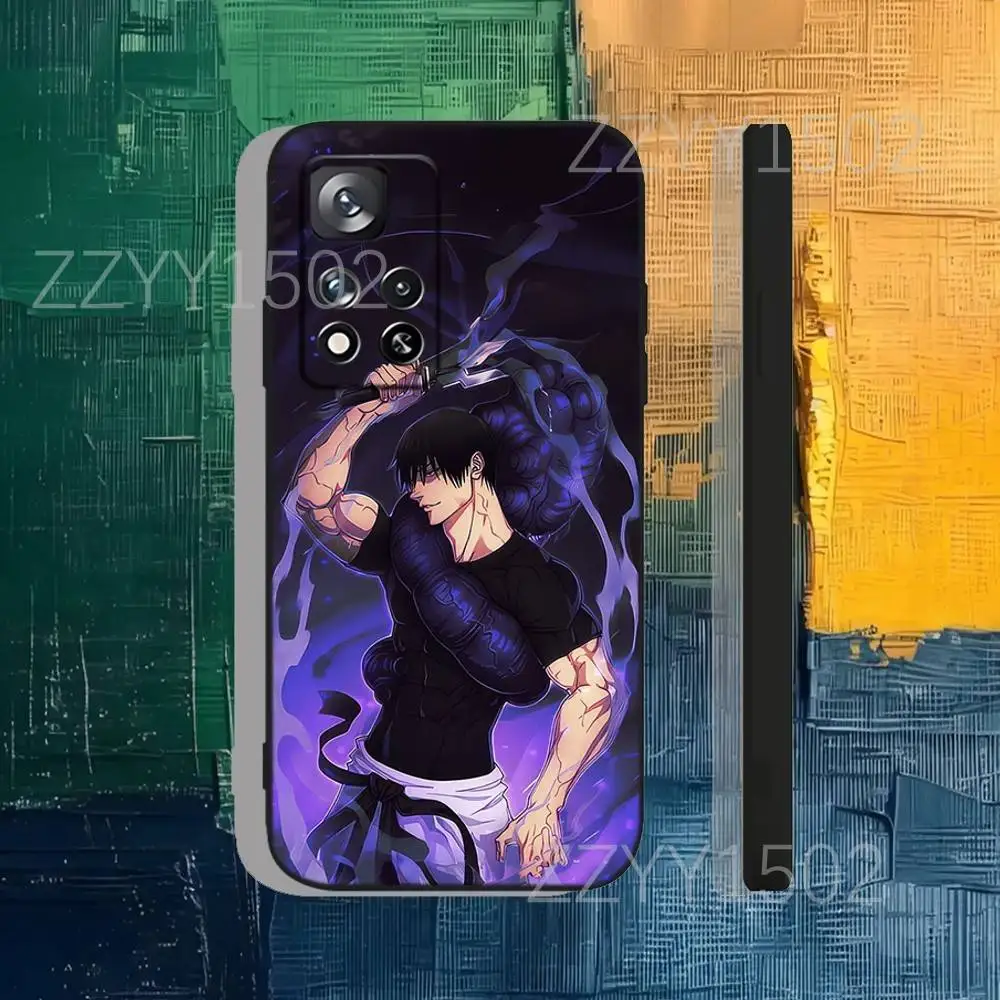حافظة هاتف Toji Fushiguro Jujutsu Kaisen لهاتف سامسونج S25، S24، Ultra، S20، S30، Plus، S22، S23، Ultra، Plus، 5G سيليكون أسود ناعم