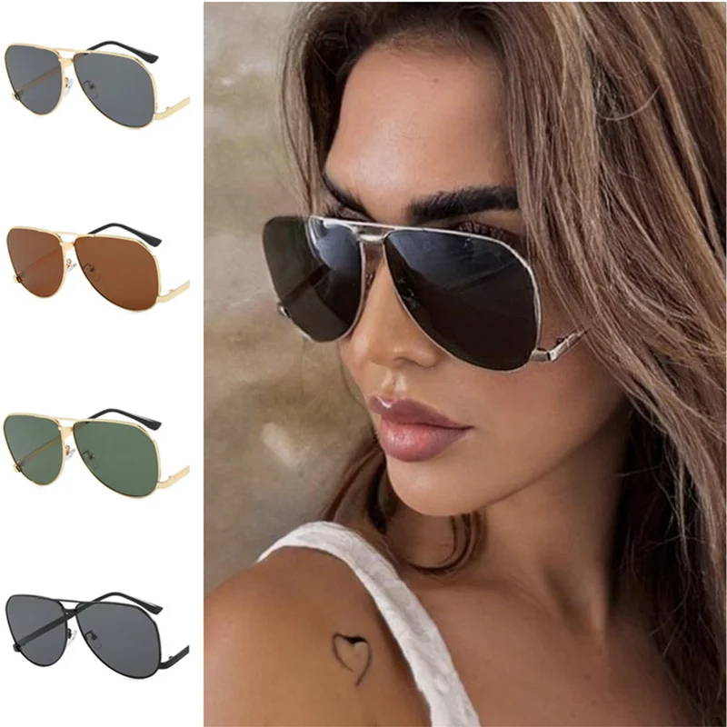 

Fashion Sunglasses Alloy Frame Sun Glasses Anti-UV Spectacles Double Beam Eyeglasses Personality Frog Mirro Ornamental