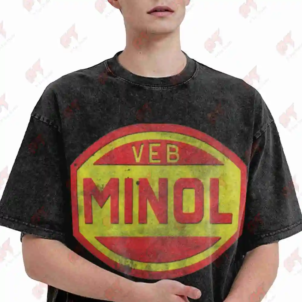 VEB Minol Vintage 80S 90S Vintage Washed Tee Pure Cotton T-Shirt