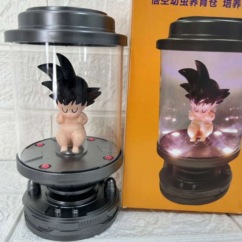 

Dragon Ball Q Version Baby Goku Vegeta Broly Cell Baby Glowing Model Toys Collectible Action Figures Light Up Toys