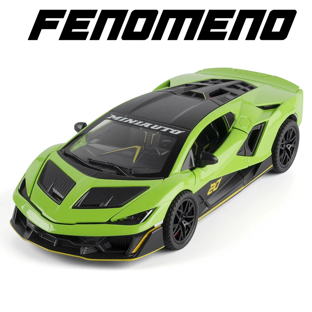 

1:32 Scale Fenomeno Revuelto Super Car Model Toy Adjustable Rear Wing High Simulation Sports Cars Kids Decorative Models