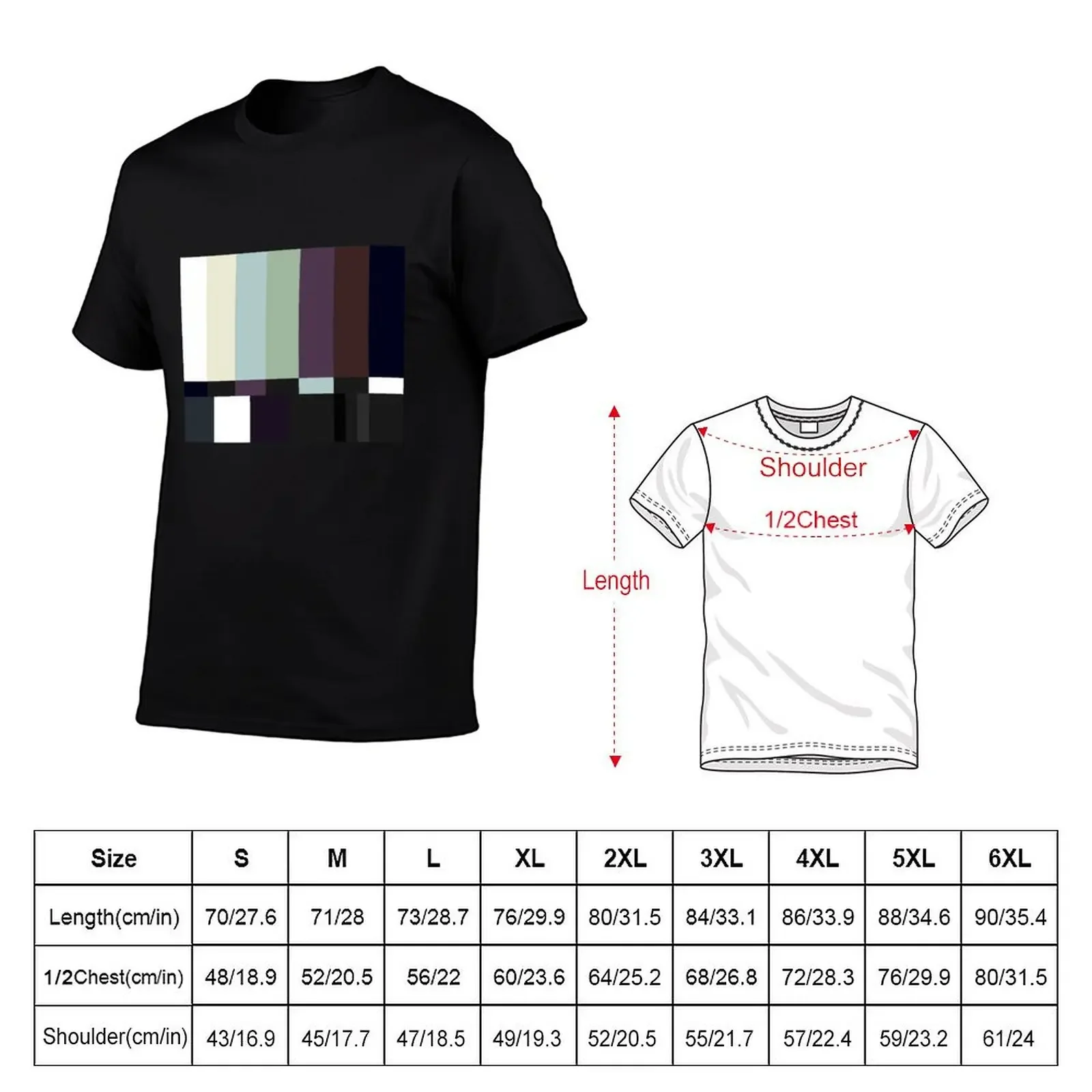 TV Test Card T-Shirt plain shirts graphic tee sweat custom t-shirts mens clothes