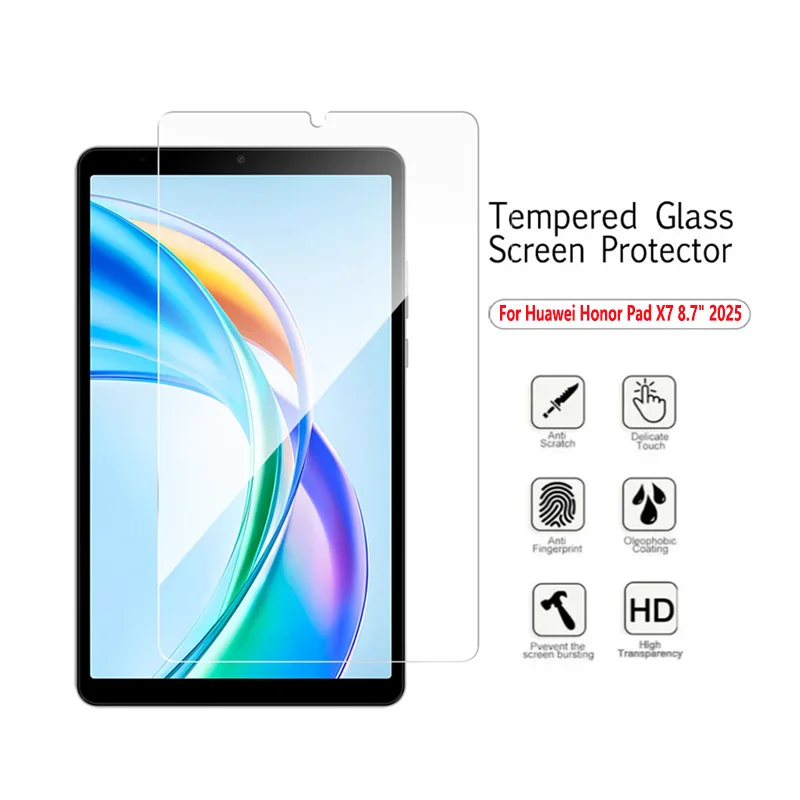 2PCS Tempered Glass Film For Huawei Honor Pad X7 8.7 inch 2025 HD Anti Scratch Screen Protector JMS-W09/JMS-L09 8.7