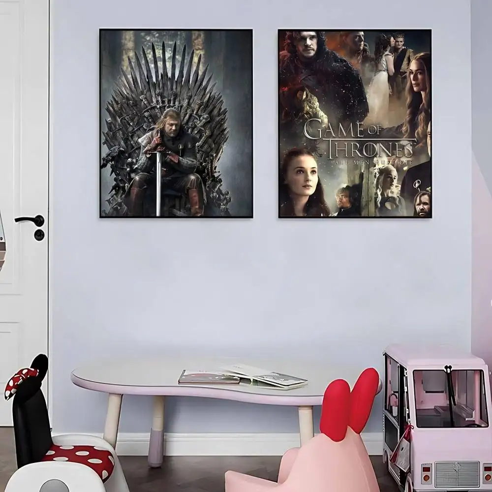 لعبة T-ThroneS W-Western ملصق كرافت نادي بار ورقة ملصقات عتيقة جدار الفن اللوحة غرفة نوم دراسة ملصقات #3