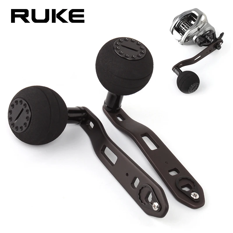 Ruke Alloy Fishing Reel Handle Rockers For Trolling Wheel With Eva Knob Length 110mm Hole 8x5/7x4mm Sizes Fishing Reel Accessory