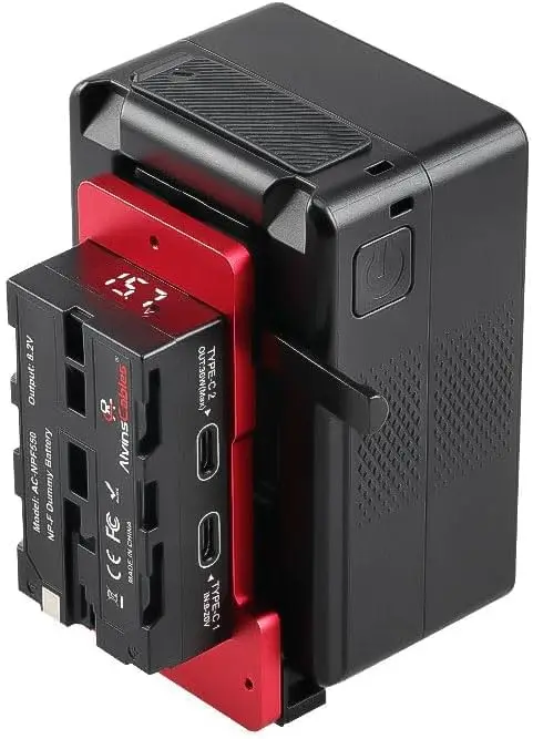 NP‑F Battery to V‑Mount Power Supply Converter Digital Display USB‑C PD 36W Input Output for Sony L‑Series F550 F750 F970 Monito