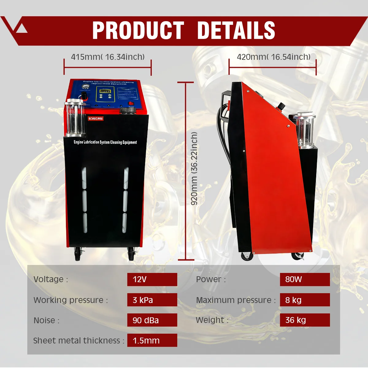  S-108 Metal Oil Sludge Cleaning Machine Engine Lubrication System Oil Flushing Equipment