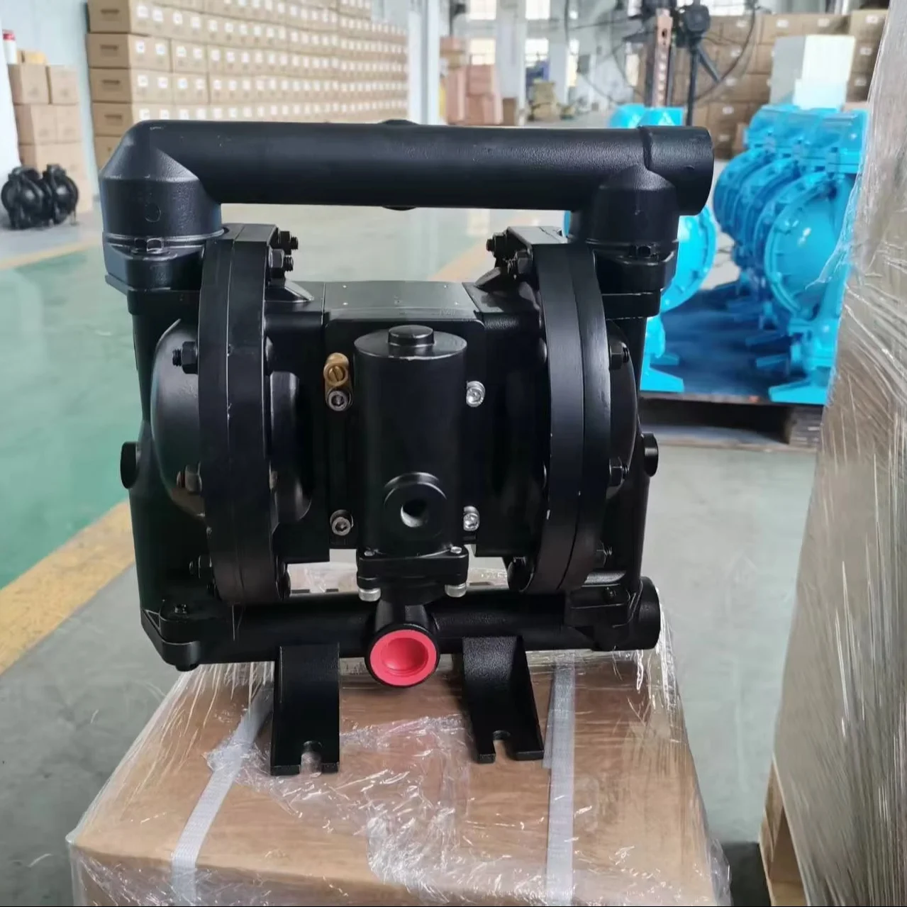 1-Inch aluminum pneumatic diaphragm pump for safe delivery of paints, inks, glues, and adhesives, model PD10A-BAS-AAA