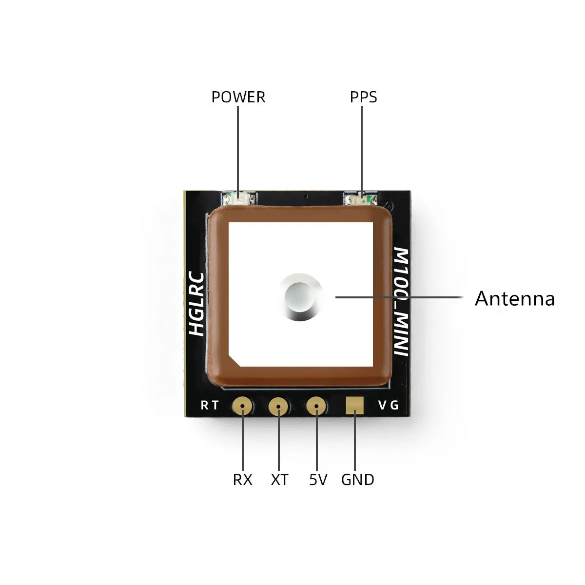 HGLRC M100 MINI moduł GPS M10 wbudowany Chip ceramiczny Atenna dla 2-7 Cal Freestyle daleki zasięg FPV Racing RC Drone