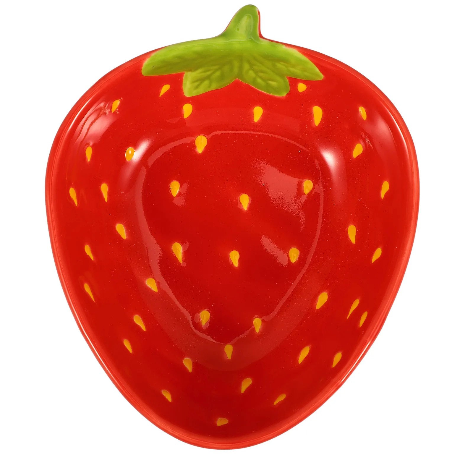 

Adorable Ceramic Strawberry Bowl Fun Dining Experience Dessert Ice Cream Soup Fruit Container Ceramic Salad Bowl