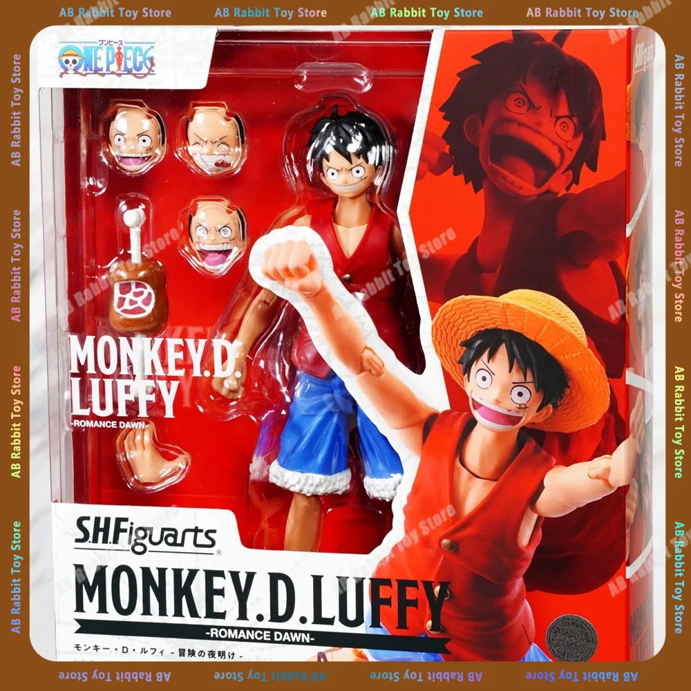 

Original Bandai One Piece Luffy Shf Anime Figure Monkey D Luffy Figura Romance Dawn Statue Action Models Collection Decor Gifts