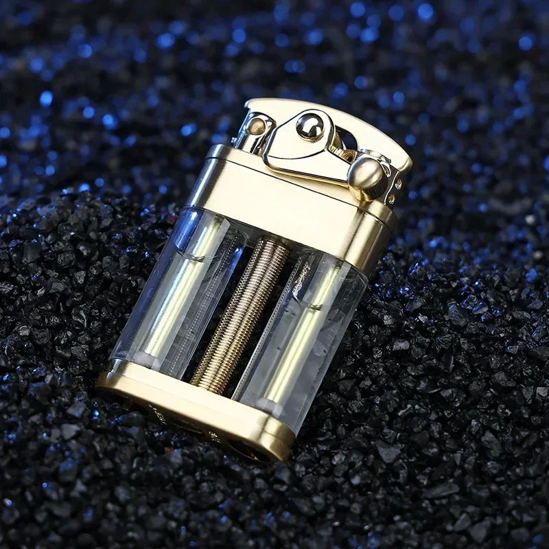 ZORRO Creative Roker Arm Kerosene Lighter Transparent Fuel Tank Portable Retro Grinding Wheel Cigarette Lighter Men's Gift - Image 6