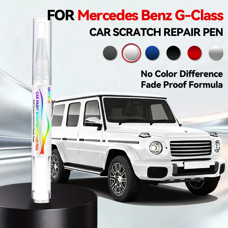 

Ручка-корректор для ремонта автомобильной краски Mercedes-Benz G-класса (1996-2026), аксессуары для устранения царапин, цвета: белый, черный, серебристый