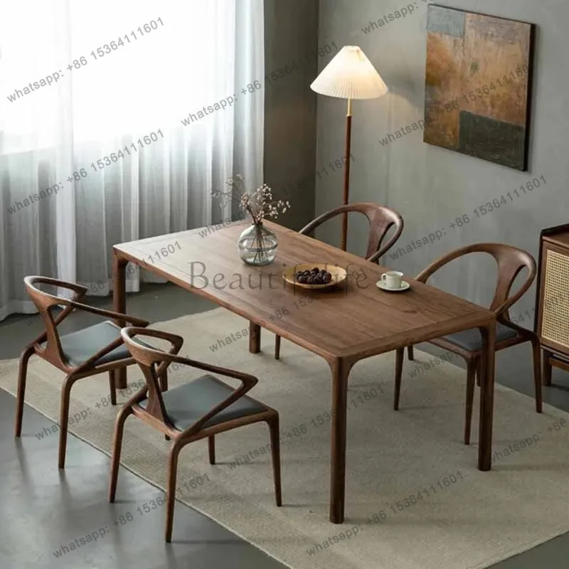 Wood Design Brown Dining Table Set Protector Unique Wooden Mid Century Dining Table Salon Luxury Mesa De Jantar Furniture Home