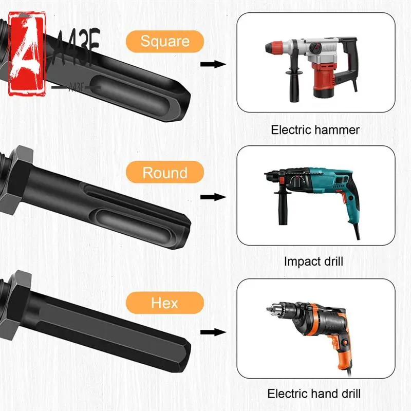 

A43F-Firewood Log Splitter 42Mm+32Mm,Wood Splitting Logs Bits Firewood Detachable Drill Bit Black Steel Hex Shank Screw Cone