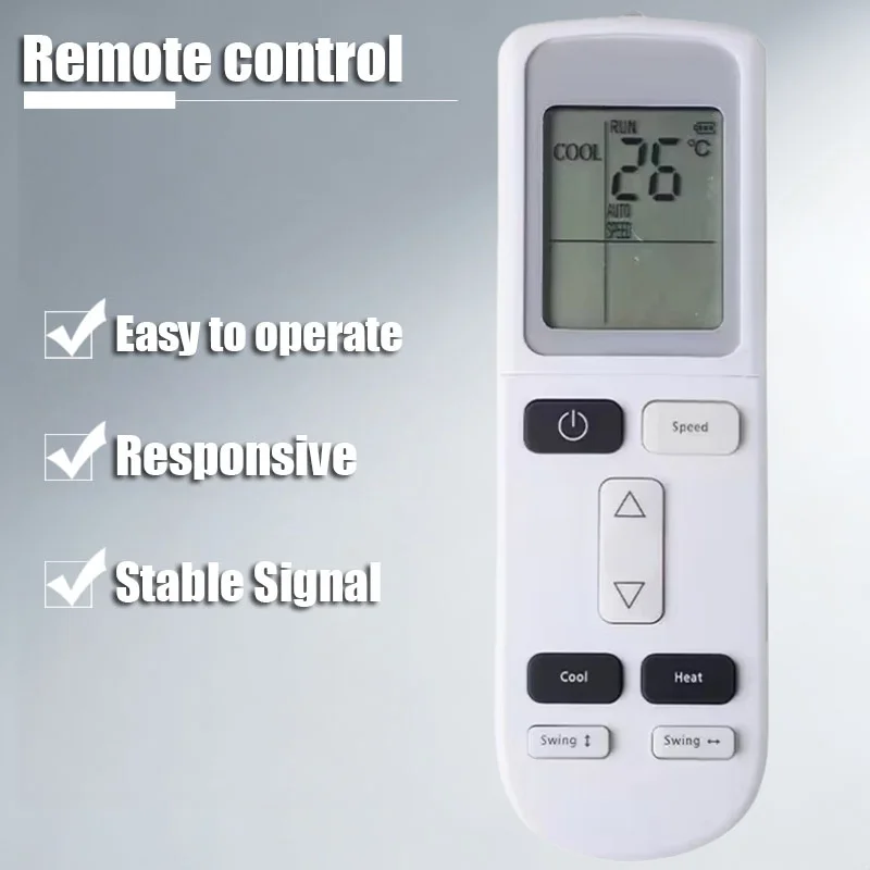 

Original Universal Air Conditioner Remote Control Replacement Compatible with WHIRPOOL YKR-L401E AC Remote Control