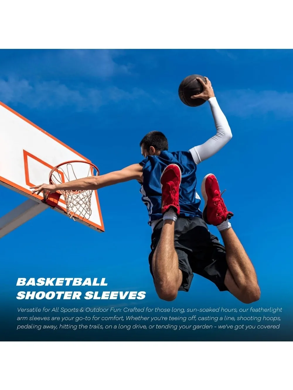 Cooling UV Protection Arm Sleeves, Sports Compression for Men & Women