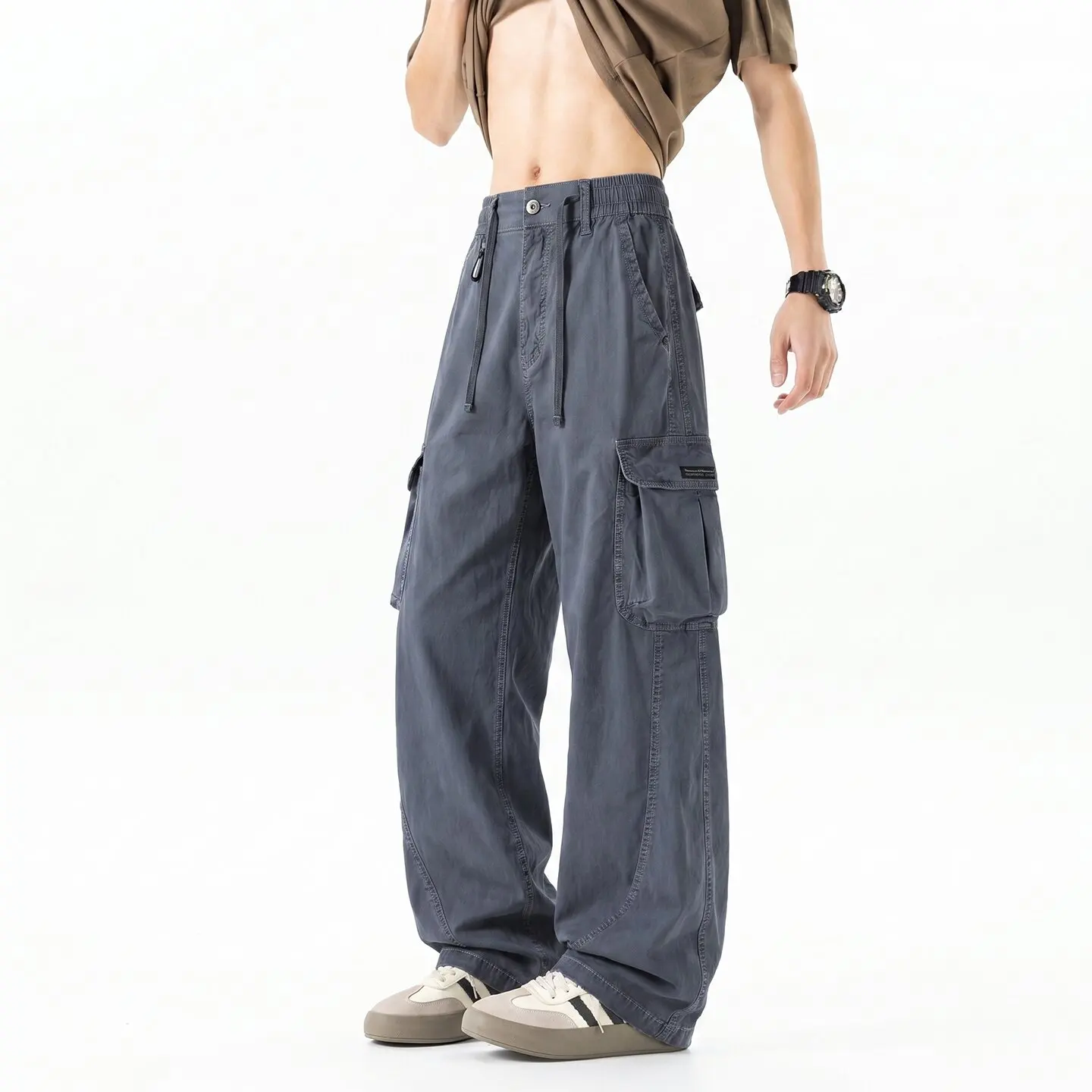 

Spring and Autumn New American Multi-pocket Straight Workwear Trousers Men's Casual Loose Sports Plus Size High Quality Pants
