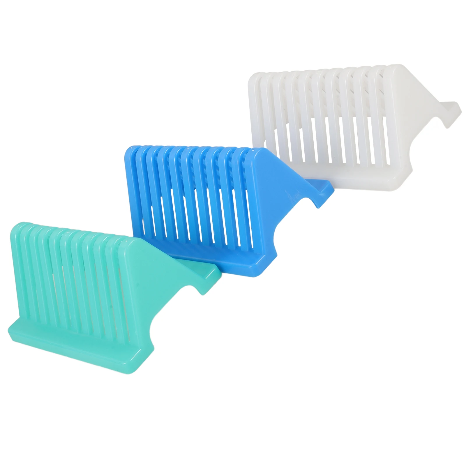 

3pcs Triangle Drain Rack Microscope Slides Storage Holder Experiment Consumables Material Space Saving Design Laboratory